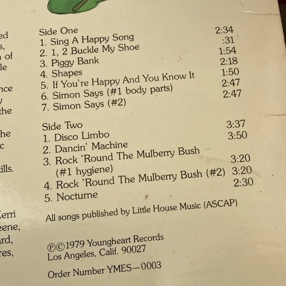 Vintage children’s songs vinyl record album - Picture 2 of 3